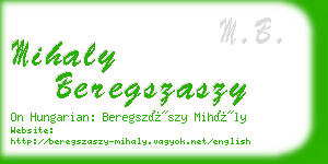 mihaly beregszaszy business card